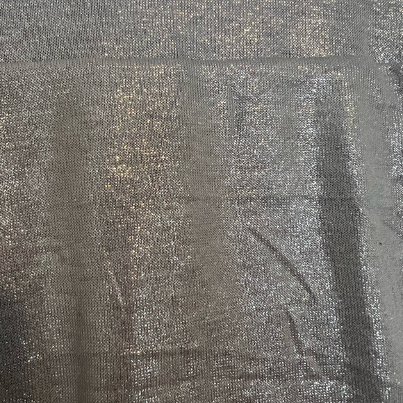 NWT Express Shine Crew Neck Rouched Midi Dress, silver, size xl - Picture 5 of 7